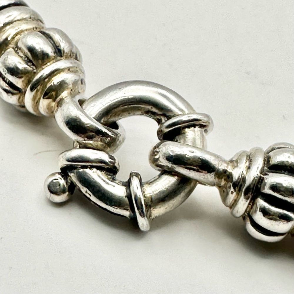 LAGOS Silver Beaded Station Necklace - Picture 5 of 9